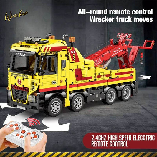 1794PCS Wrecker TECHNICAL RC Car Building Blocks Rescue Truck - ToylandEU