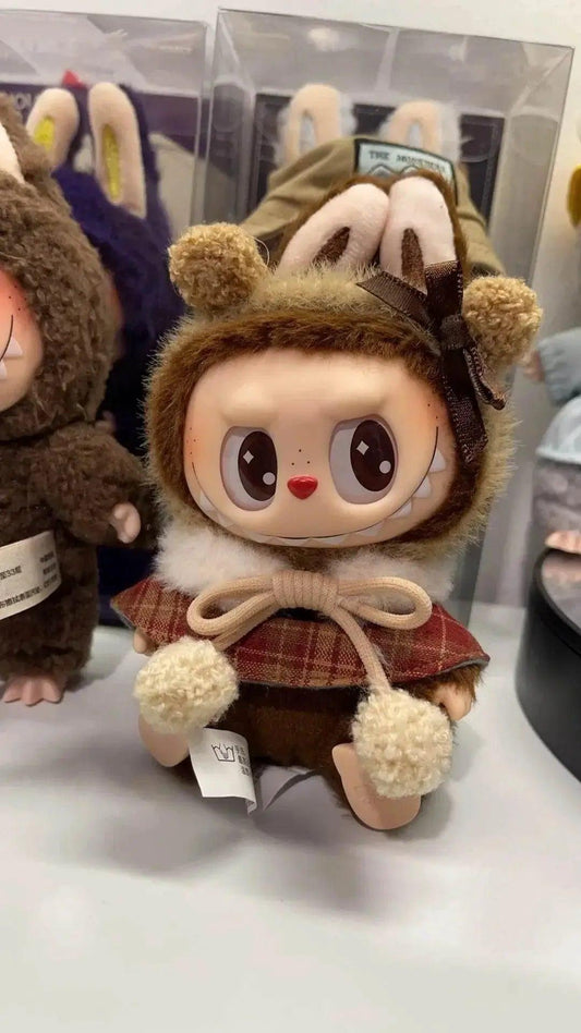 17cm Labubu Doll Clothes Macaron Christmas Plush Cloak - ToylandEU™