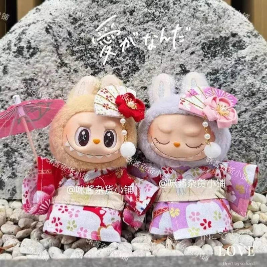 17cm Labubu Idol Dolls Clothes Kimono Hoodie Cute Plush Gifts - ToylandEU