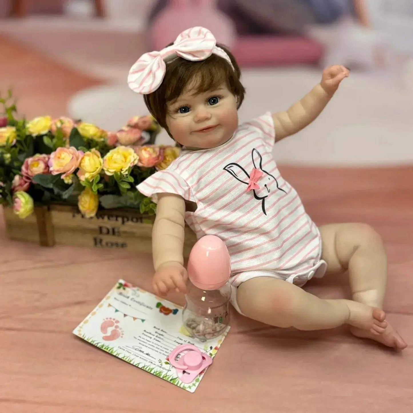 18-20 Inch Reborn Doll With Rooted Hair 3D Painted Skin - ToylandEU