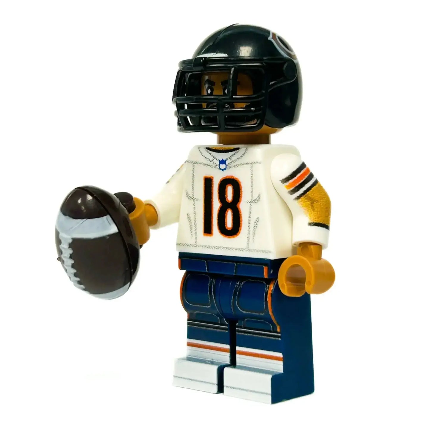 Chicago Minifig Football Player UV Printed Custom Helmet - ToylandEU