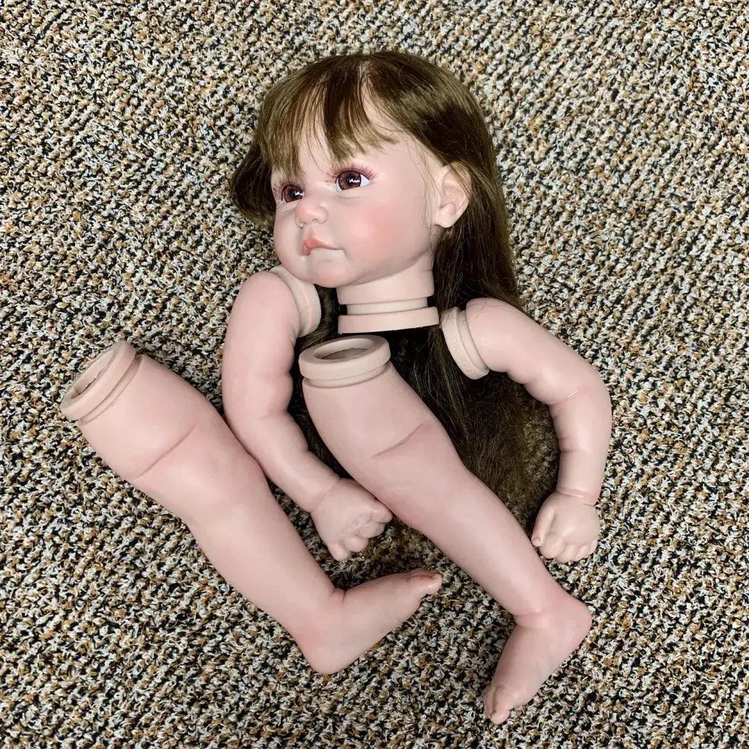 18 Inch Reborn Doll Kit Rooted Hair Soft Touch Premium - ToylandEU™