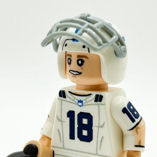 #18 QB Indy Football Player Minifig made using LEGO parts - B3 Customs - ToylandEU