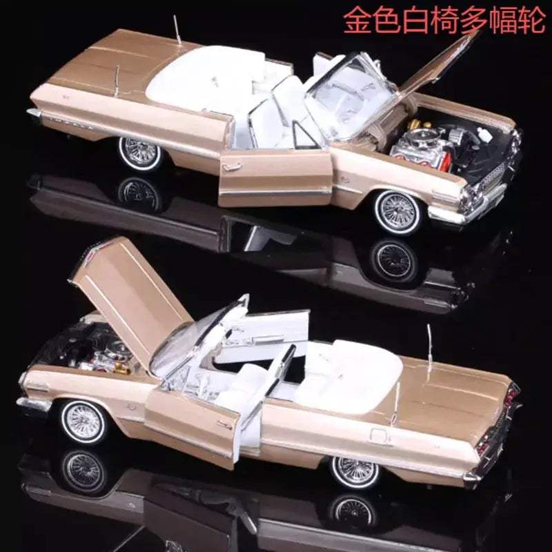 1963 Impala Roadster Diecast Model 1 24 Alloy Display - ToylandEU