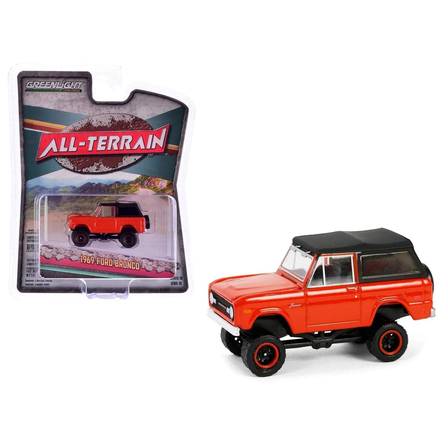 1969 Ford Bronco Diecast Lifted With Soft Top Limited Edition - ToylandEU