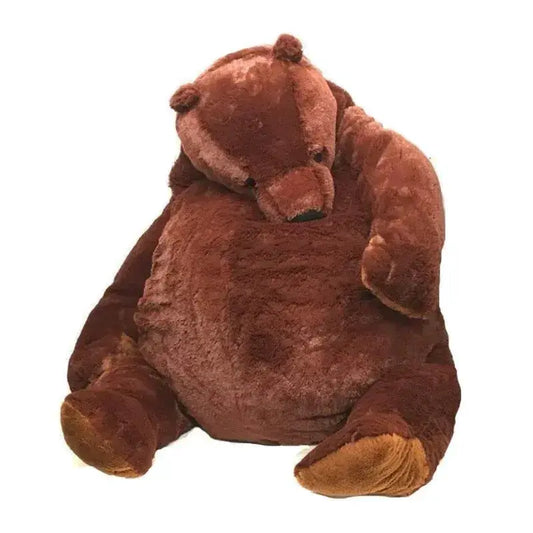 1M Big Simulation Brown Bear Plush Toy Stuffed Animal Giant Mr Boss Bear Plush Doll Pillow Soft Cushion Kids Birthday Gift - ToylandEU