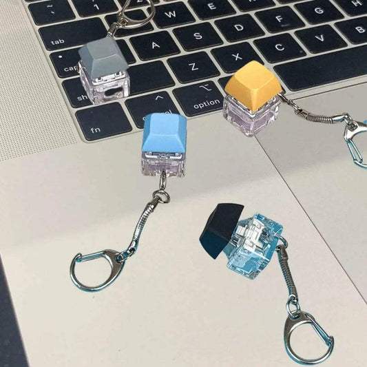 1pcs Decompression Keychain Mechanical Keyboard Button Keyring Fingertip Key Cap Pendant Antistress Toy New For Adults - ToylandEU