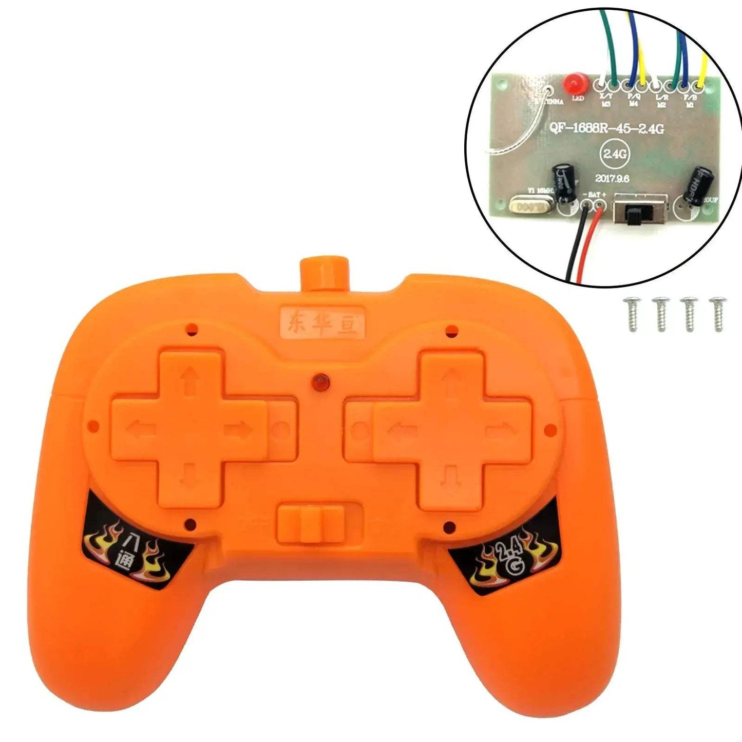2.4G 8CH RC Transmitter With Reliable Receiver For DIY Vehicles - ToylandEU