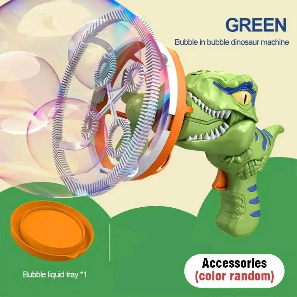 2 In 1 Dinosaur Soap Bubble Electric Bubble Gun for Kids - ToylandEU