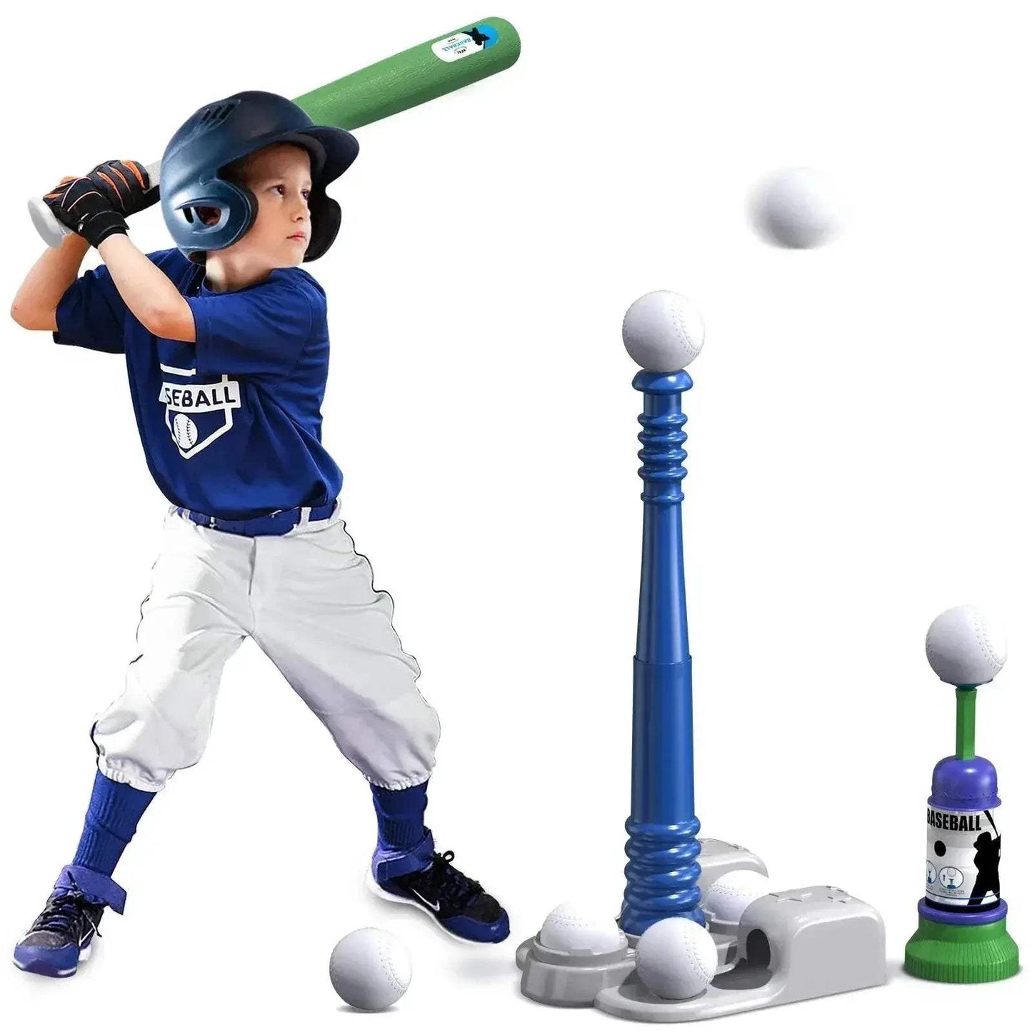 2 In 1 T Ball Sets For Kids 3-6 With Automatic Pitching Machine - ToylandEU™