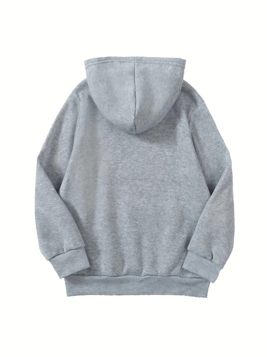 2-Piece Boy Basketball Player Graphic Sweatshirt with Hood + Pants, Cozy Casual Outdoor Set for Fall and Winter - ToylandEU