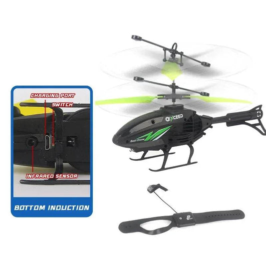 2 in1 Induction Watch Gesture Remote Control Toy RC Helicopter - ToylandEU