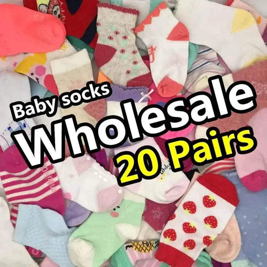 20 Pairs Baby Boy Girl Socks Bulk Cotton Toddler Bundle - ToylandEU™