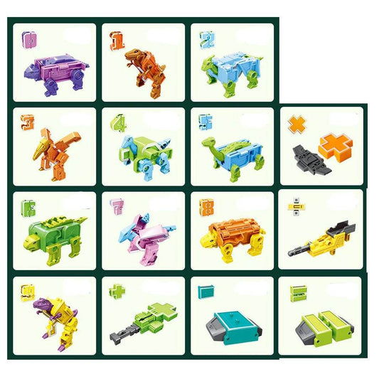 20-Piece Adaptable Dinosaur Robot Set for Kids - Fun STEM Learning - ToylandEU