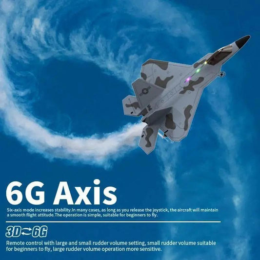 2024 New F22S 2.4G 3CH RC Airplane Raptor Warplane with LED Light - - ToylandEU™