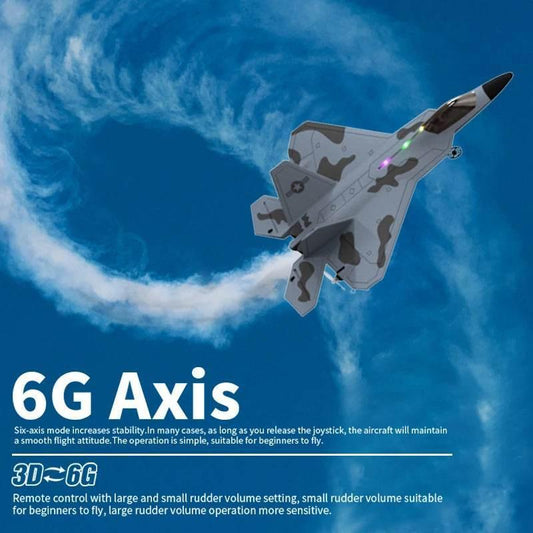 2024 New F22S 2.4G 4CH 3D6G RC Airplane Raptor F22 Warplane - ToylandEU