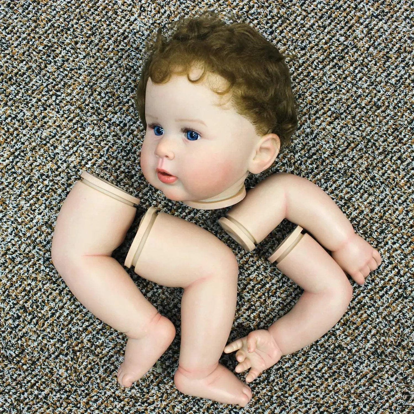 22 Inch Unassembled Reborn Doll Kit With Rooted Hair - ToylandEU