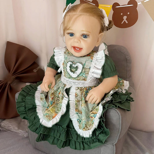 23" Realistic Handmade Reborn Baby Doll with Magnetic Pacifier Set - ToylandEU