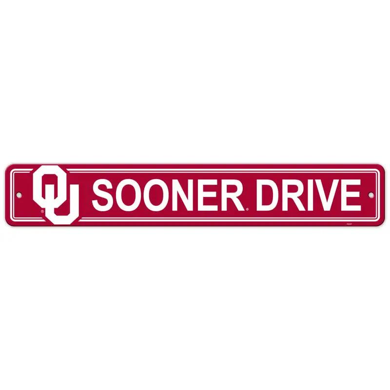 Oklahoma Sooners Sign 4x24 Plastic Street Style CO