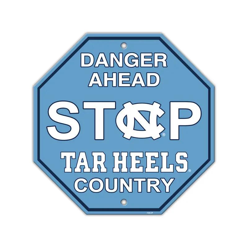 North Carolina Tar Heels Sign 12x12 Plastic Stop Style CO