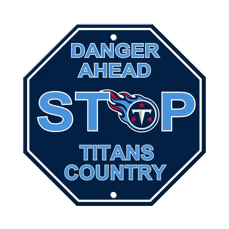 Tennessee Titans Sign 12x12 Plastic Stop Style Alternate CO