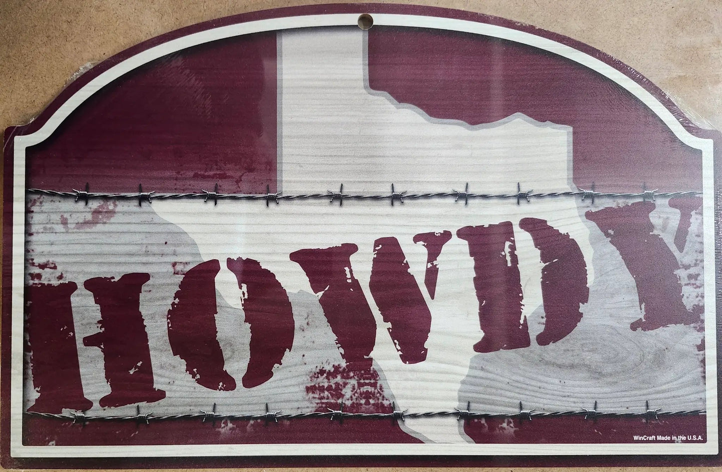 State of Texas Howdy Wood Sign