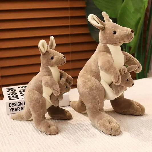 27/35/60cm Mother and Child Kangaroo Doll Simulation Plush Toy Handmade Cartoon Anime Pillow Cushion Home Decor - ToylandEU