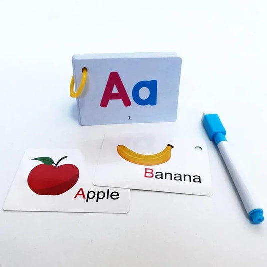 27 First Words Flashcards Alphabets ABC Animal Cards with 1 Pen for Early Learners Kids Gifts - ToylandEU