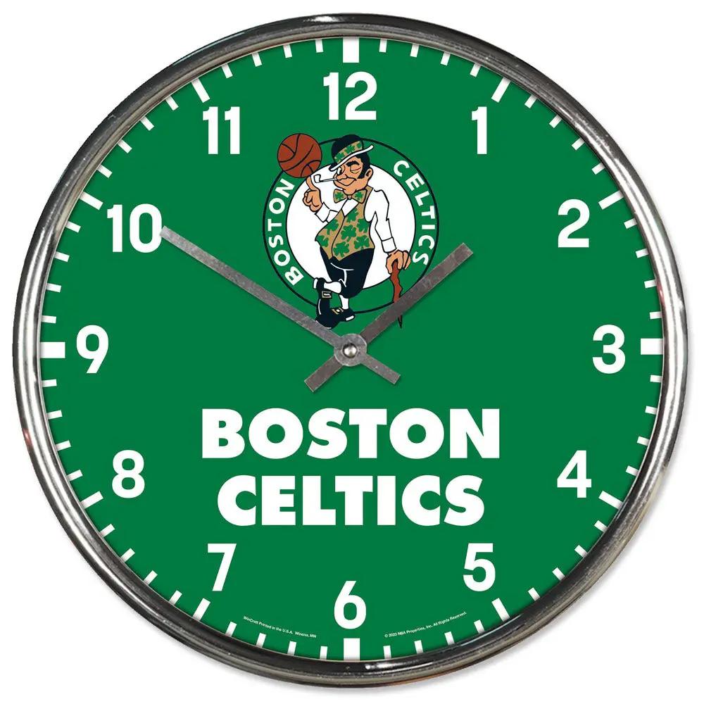 Boston Celtics Clock Round Wall Style Chrome Periodic Restock