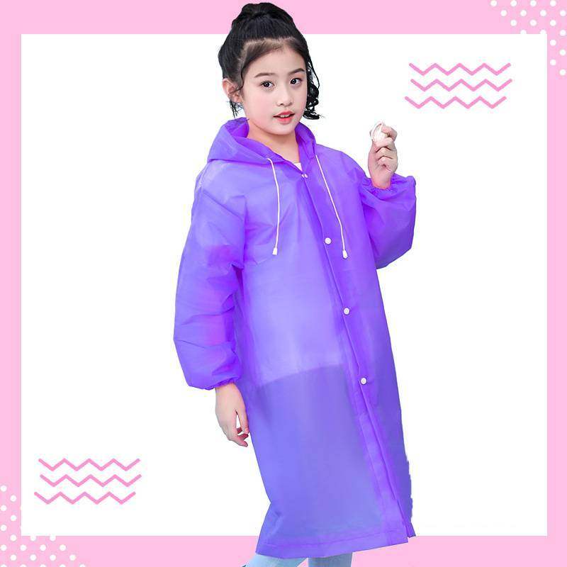 Girls' Transparent Portable Backpackable Raincoat Poncho | Ponchos