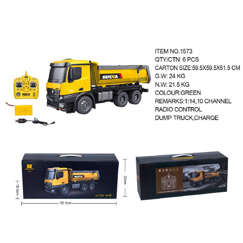 Alloy RC Dump Truck | Brownish-Yellow, 45 cm