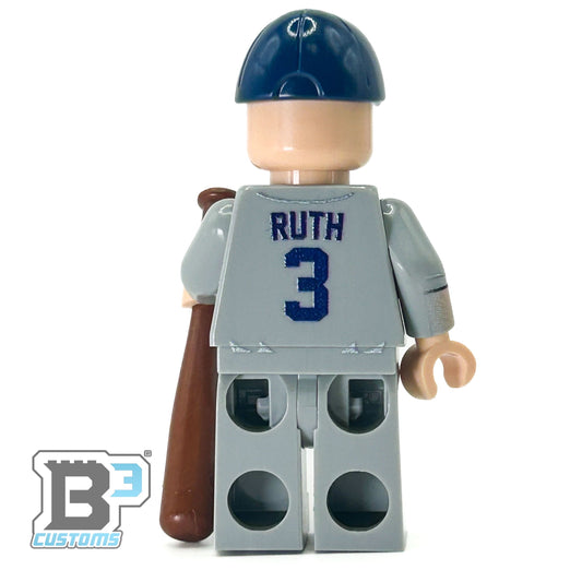 Babe Ruth Baseball Figure With Custom Print On Lego Parts - ToylandEU