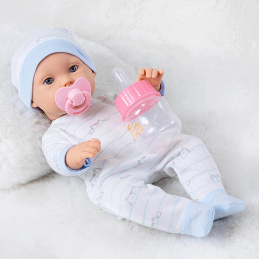 30cm Reborn Baby Doll Soothing Simulation Enamel Doll Children’s Soft Rubber Toy Gift - ToylandEU
