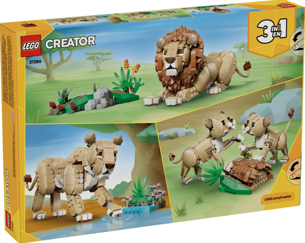 LEGO® Creator 3-in-1 Majestic Lion Set | 839 Pieces | Ages 9+