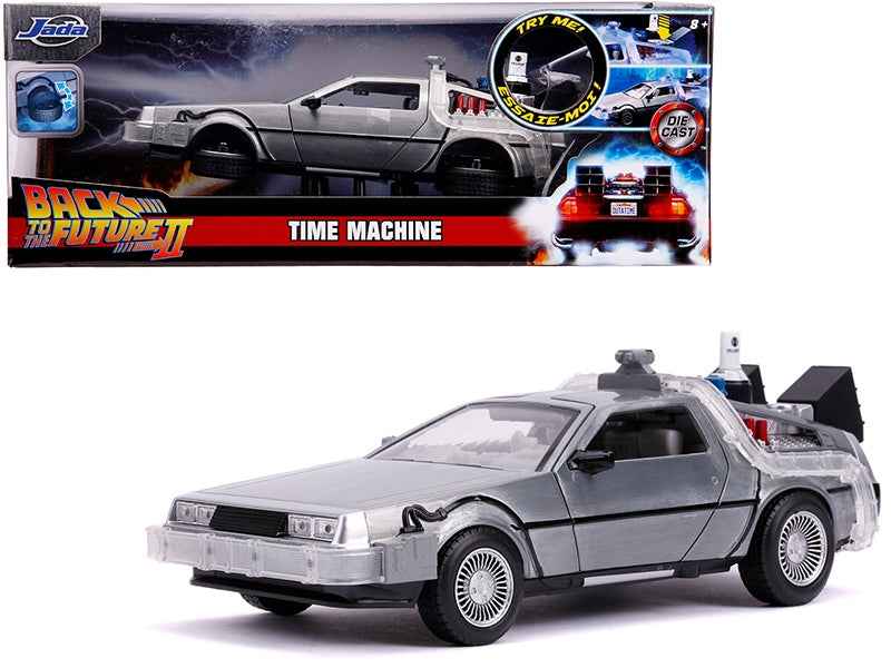 DeLorean Flight Car | 1/24 Scale Brushed Trim | Led Light Package | Fan Display