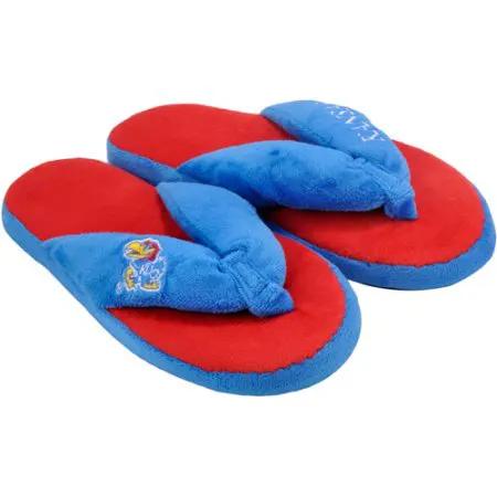 Kansas Jayhawks Slipper - Women Thong Flip Flop - (1 Pair) - M
