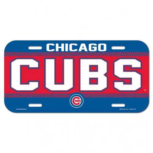 Chicago Cubs License Plate Plastic