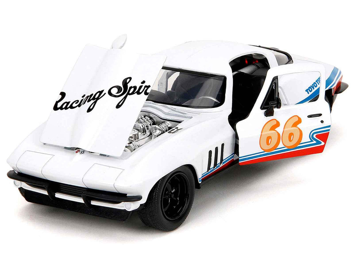 1966 Chevrolet Corvette #66 | 1/24 Diecast Model Car | Jada | Racing Spirit Series