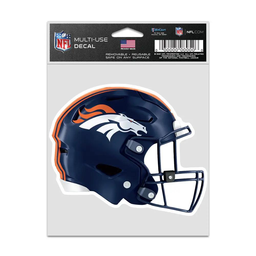 Denver Broncos Decal 3.75x5 Helmet Fan