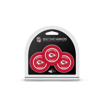 Kansas City Chiefs Golf Chip with Marker 3 Pack