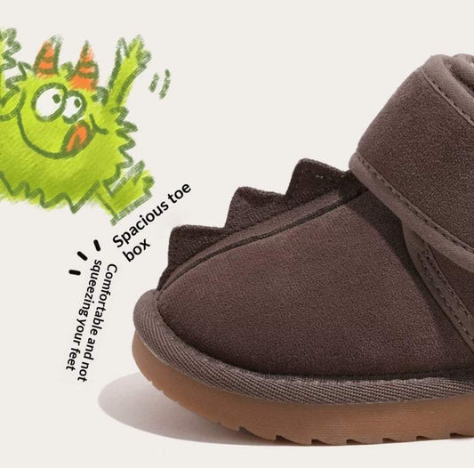 Baby & Toddler Snow Boots | Cow suede (suede leather) Closure: Velcro strap Upper | Non-Slip Sole | Wear-Resistant