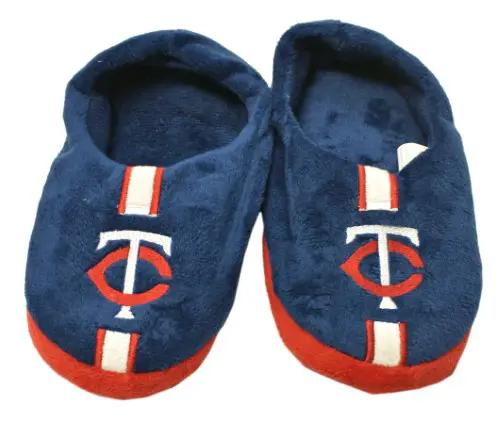 Minnesota Twins Slipper - Youth 4-7 Size 8-9 Stripe - (1 Pair) - S