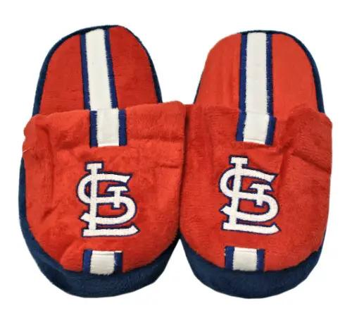 St. Louis Cardinals Slipper -Youth 8-16 Size 1-2 Stripe - (1 Pair) - S
