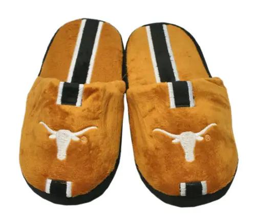 Texas Longhorns Slipper - Youth 8-16 Size 5-6 Stripe - (1 Pair) - L
