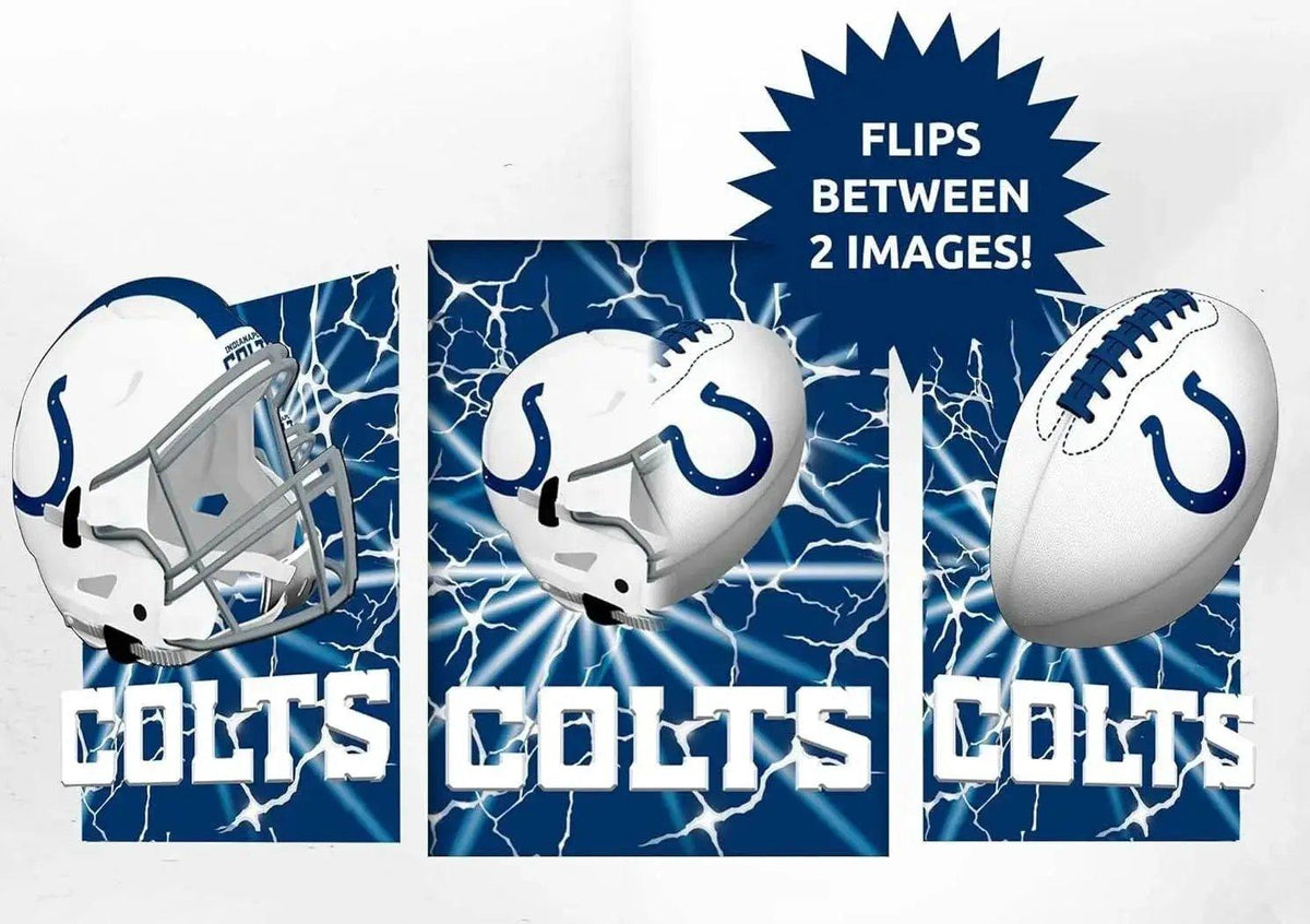 Indianapolis Colts 3D Art Print 12x16 Lightning Flip - ToylandEU™
