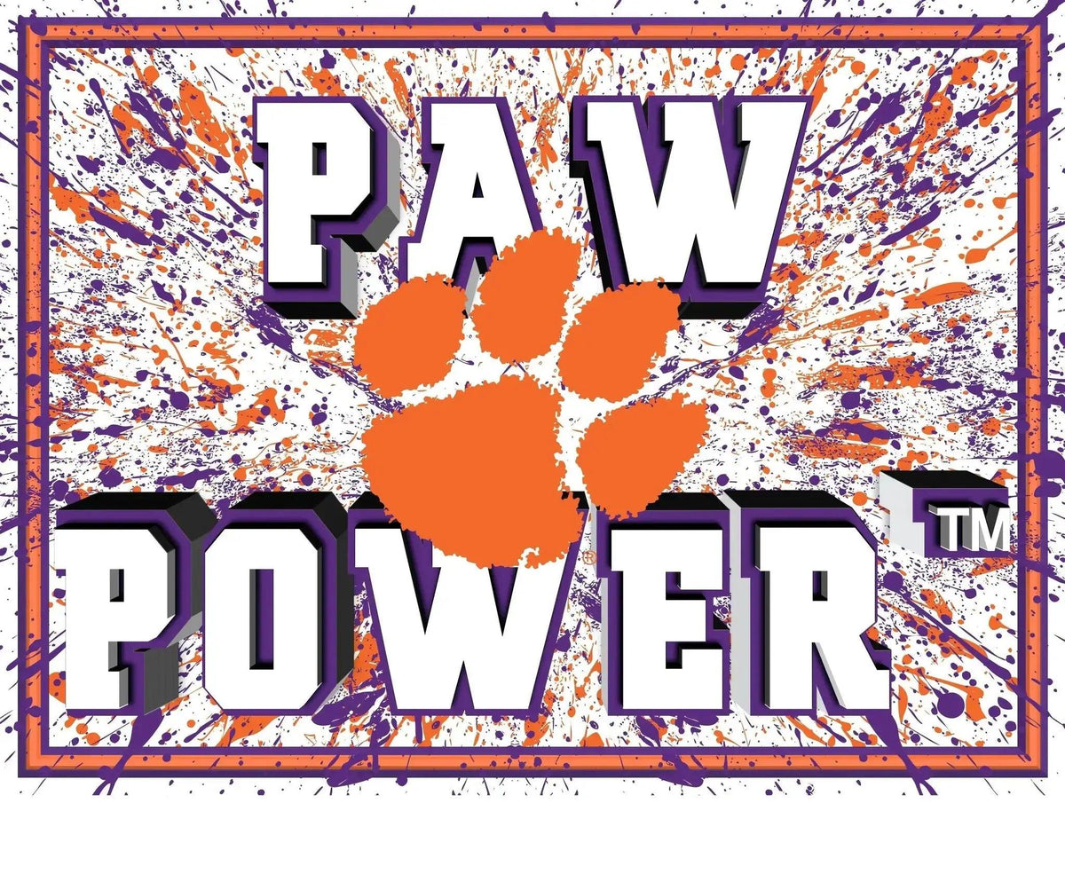 Clemson Tigers 3D Art Print 12x16 Splatter Wall Decor - ToylandEU™