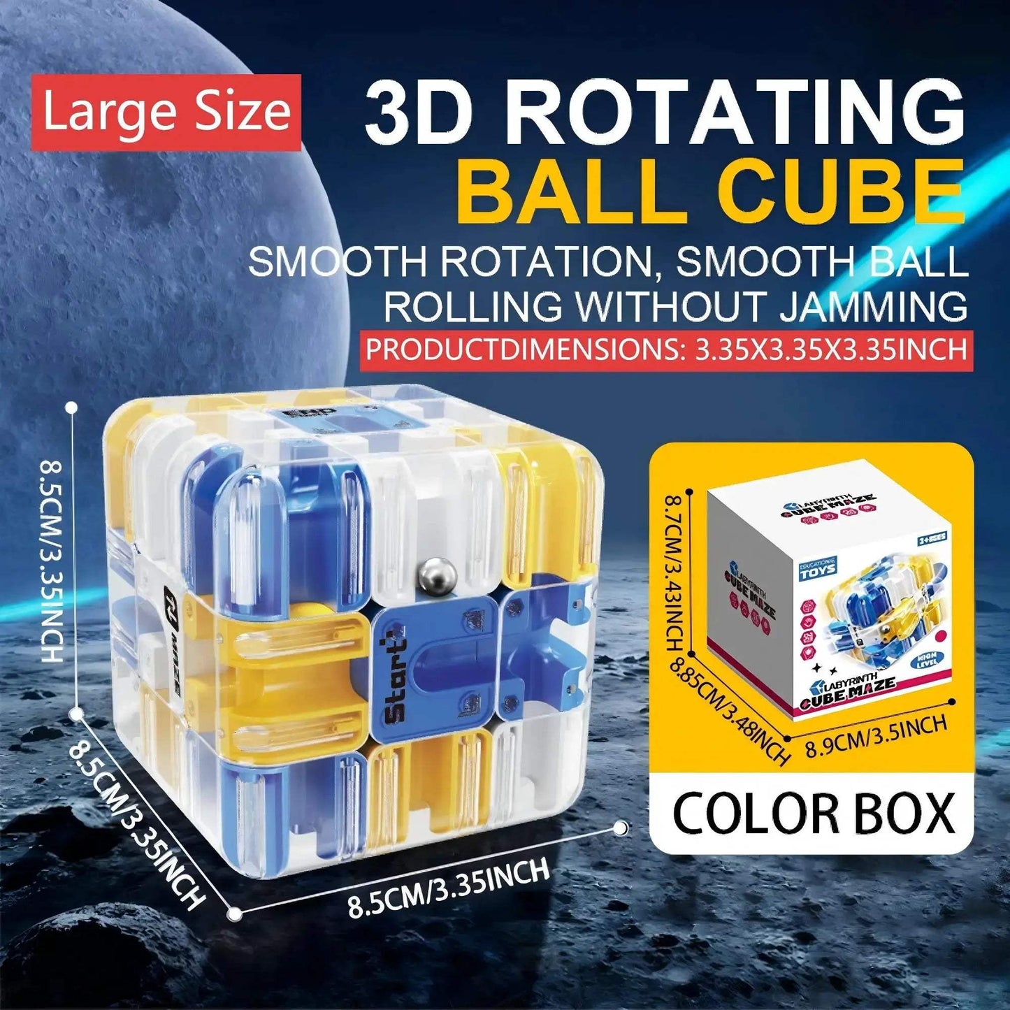3D Ball Maze Magic Cube Puzzle For Kids Stress Relief - ToylandEU™