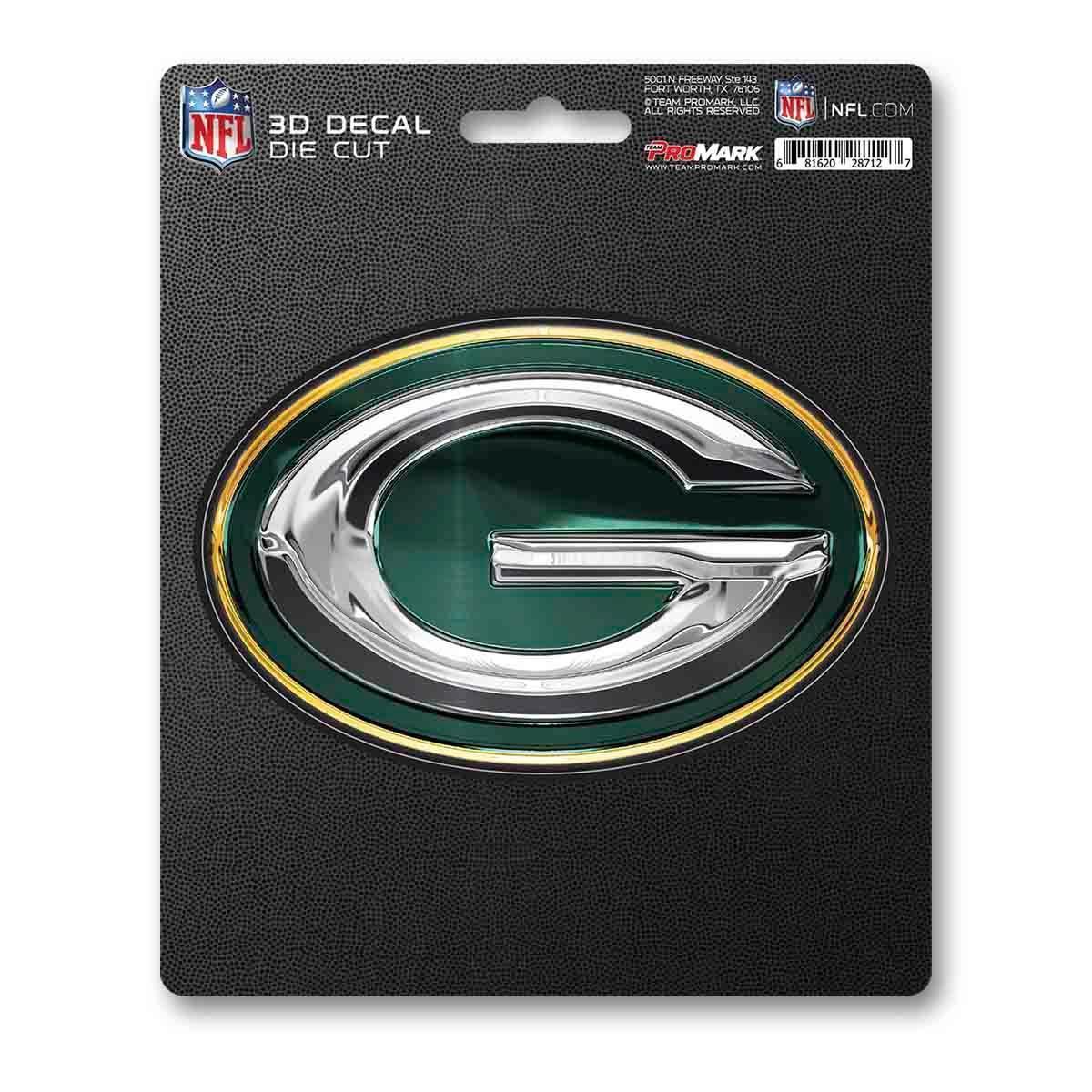 Green Bay Packers 3D Die Cut Decal Logo 5x6 Inch Sticker - ToylandEU™