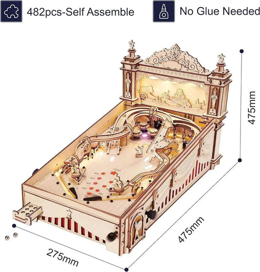 3D Pinball Puzzle Kit Mechanical Wooden Table Game - ToylandEU
