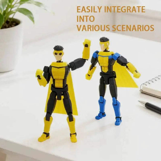 3D Printed Blue Masked Invincible T13 Movable Action Figure - ToylandEU